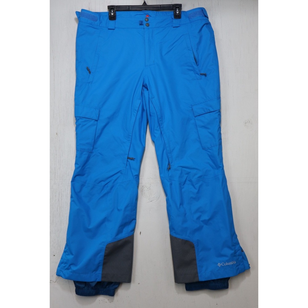 Columbia Omni-Heat Insulated Mens XL Blue Vented Snow Ski Pants 40x32